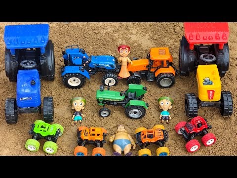 Hey kids, what is this!! There is a ghost's shadow on the farm tractor!! Ganesha toy