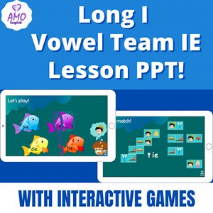 Digital Long I, Vowel Pair IE No Prep PowerPoint Lesson for Distance Learning
