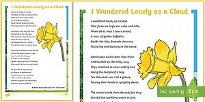 I Wandered Lonely as a Cloud Poem