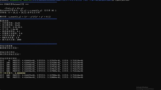 [C语言] 梯度裁剪+pinn求解二维possion方程(Dirichlet边界条件)