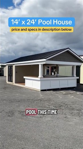 This 14’ x 24’ Bel Air Pool House was designed for making the most of summer days - and nights.