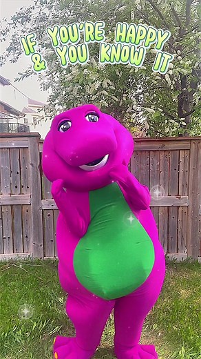 Are you happy? Then let’s see you show it too!😁 #barneythedinosaur #singalong #ifyourehappyandyouknowit #kids #smile #clapyourhands #favoritesong #childhood #nostalgia #pbskids #90skids #fyp