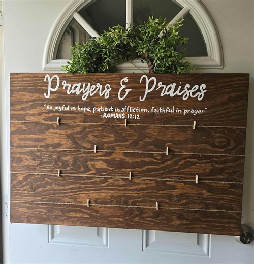 Handmade Prayer & Praises Wood Board, Christian Home Decor - Etsy
