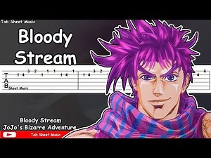 JoJo's Bizarre Adventure OP 2 - Bloody Stream Guitar Tutorial