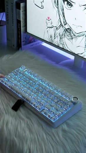 AULA F75 in White Contour – Clean Setup Showcase 🤍 #shorts