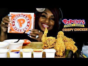 ASMR POPEYES CHICKEN; FAST CHEWING; INTENSE EATING; EXTREME CRUNCH