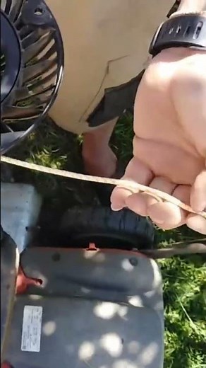 How to replace pull cord on a lawn mower.