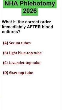 NHA Phlebotomy Order of Draw Practice Test 2026 | 3 Must-Know Questions