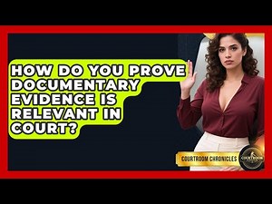 How Do You Prove Documentary Evidence Is Relevant In Court? - Courtroom Chronicles