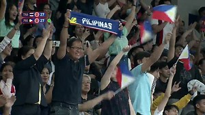 Hear that? That's the sound of millions of Filipinos BELIEVING in the national volleyball team after that brave fightback against Thailand ❤️ #SEAGames2019 #GalingNatinIto | ABS-CBN Sports