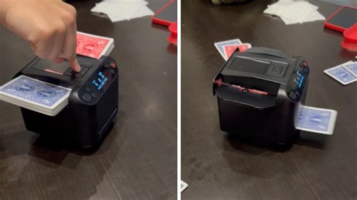 Robot joins family game night as card dealer