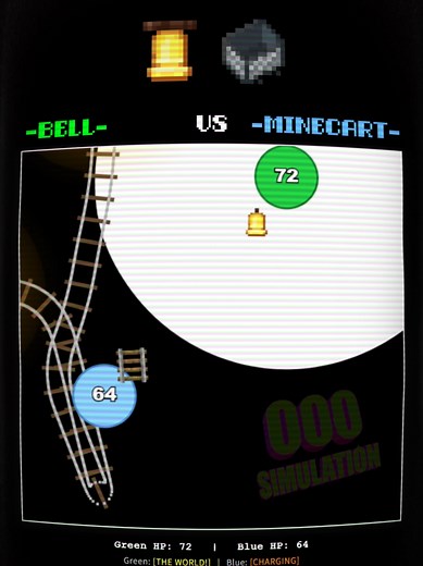 Bell vs Minecart Minecraft Simulation