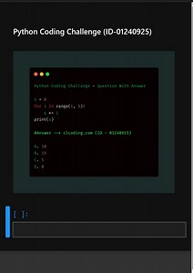 12K views · 120 reactions | Python Coding Challenge (ID-01240925)#pythonchallenge #pythoncoding #python3 #numpy #programming #pythonforbeginners #pythonsofinstagram #codewithpython #challenge | Python Coding | Facebook