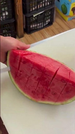 ​Genius Kitchen Hack to Slice Watermelon Cubes in Seconds