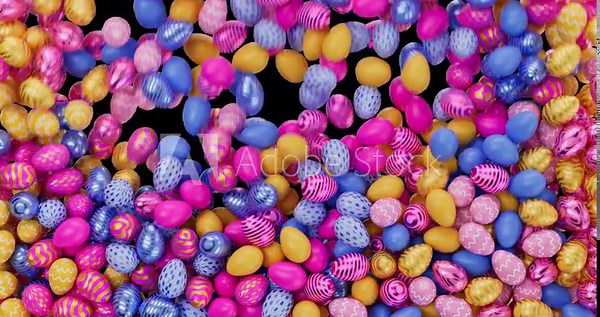 Colorful Easter eggs video transition
