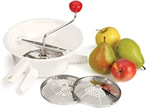 RSVP International Rotary Food Mill, Three Size Disks, White