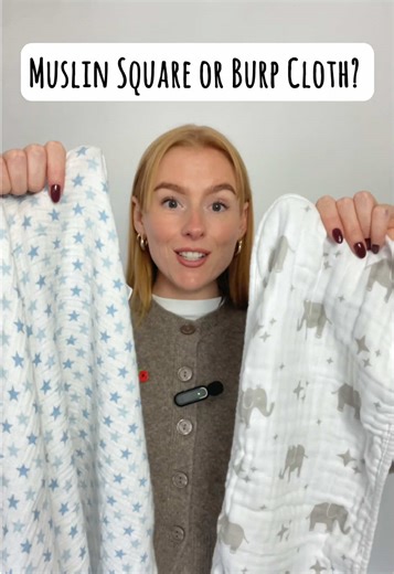 What is the difference between a Muslin Square and a Burp Cloth? Is a question we get asked quite a lot! Muslin Squares: Are lighter, bigger and more versatile. They can be used as a nursing cover, mop up your baby’s spill or even a lightweight blanket. Burp Cloths: Are thicker and smaller. Designed with more layers for maximum absorbency. They’re a lifesaver when feeding and burping your baby! Which do you prefer? Help a new mum out and leave a comment 💬🫶 #babyessentials #babymusthaves #musli