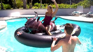 Even if this isn't your first rodeo, this inflatable bull pool toy is perfect for the summer