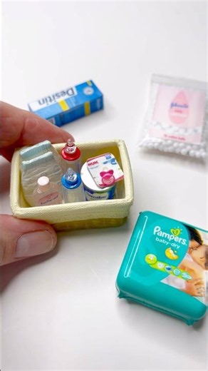 Tiny Baby Nursery! Miniature Diapers, Bottles & Pampers in 1:6 Scale 🍼