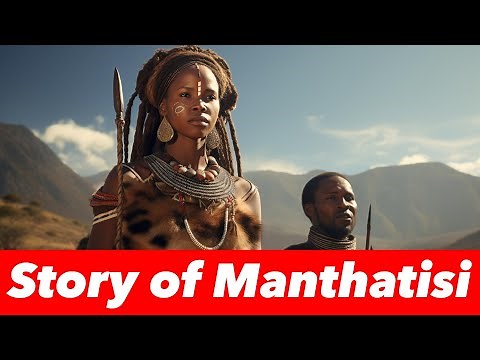 Queen Manthatisi, the formidable military leader of the Batlokwa (wild cat people)