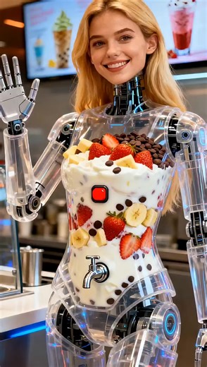 Innovative Fruit Milkshake Dispenser Robot