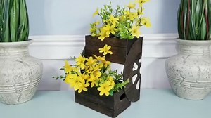 18K views · 139 reactions | This sweet Dollar Tree wood crate DIY is an easy fun way to make a tiered box decor!  | She So CraftDee | Facebook