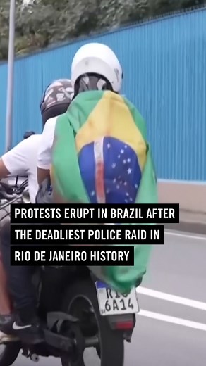 3.2K views · 85 reactions | Protests erupt in Brazil after the deadliest police raid in Rio de Janeiro history. Death and bloodshed must not be treated as public policy. Public security should guarantee rights, NOT violate them. | Amnesty International USA | Facebook