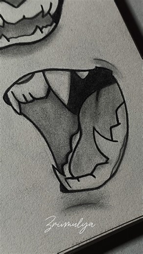 How to draw anime Vampire mouth tutorial #art #drawing #tutorial #howtodraw #shorts