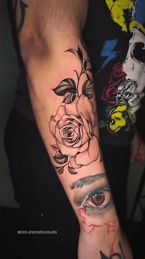 Rose Tattoo | Elegant Line Art Ink