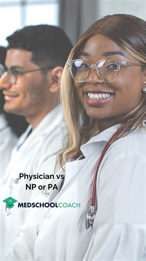MedSchoolCoach on Instagram: "Physician vs NP vs PA — different training, different roles, same goal: patient care. 🩺 #premed #mcat #mcatprep #medicine #doctor"
