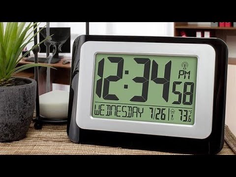 🕧🌡️🔋 Battery & Setup-La Crosse Technology Atomic Digital Wall Clock with Indoor Temp Model #W88631