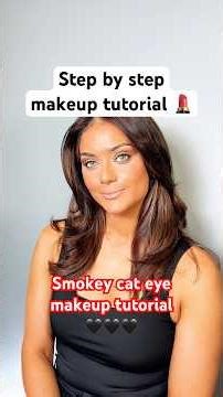 Step by step makeup tutorial - smokey cat eye💄🖤 #makeuptutorial