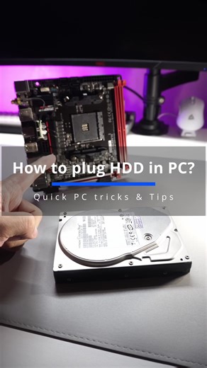 How to plug an Hdd/Ssd in your pc? #hdd #ssd #pc #install #plug #connect #pcbuild #pcsetup #pcbuilding #sata #howto #installssd #installation #pcmasterrace