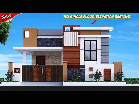 40 Amazing home front elevation designs for single floor | ground floor house designs