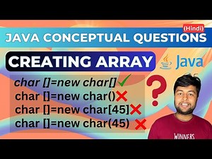 🔥Correct way of creating array in java | Java Conceptual Question | Hindi