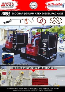 AFRICA TUFF UHP PUMPING SYSTEMS. Introducing the Jetin 2800BAR@25LPM...