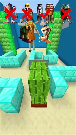 Closing One Door - Go through the Labyrinth VS Italian Brainrot Mobs 2 #minecraft#italianbrainrot