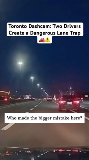 Toronto Dashcam: Two Drivers Create a Dangerous Lane Trap 🚗⚠️