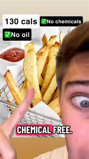 You can make healthy French fries in the air fryer using zero oil #lowcalorie