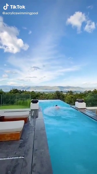 Acrylic swimming pool on TikTok