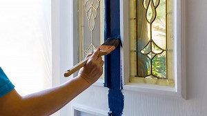 Painting doors is easier (and less messy) thanks to this pool noodle hack