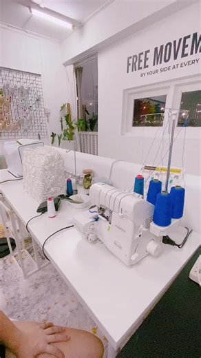 Cleaning my #Babylock Serger Sewing Machine before my next sewing project! ✌️ also special guest appearance by Laurania the #chinchilla at the end 💖 #sew #tailor #grateful