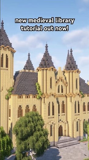 we just dropped a new tutorial for this medieval library #minecraft #tutorial #ideas #shorts