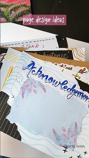 Aesthetic page ideas for project files😱#art #projectdecorationideas #youtubeshorts #aestheticdesign