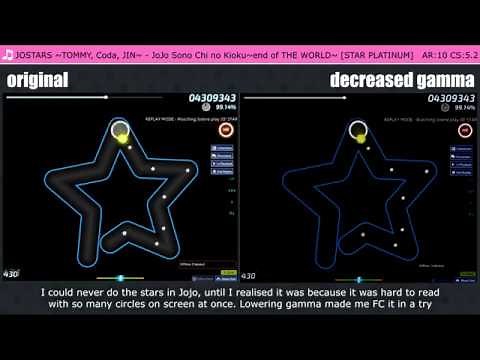 (osu!) The effects of gamma