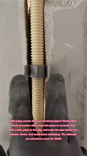 No Screws Needed! ⚡🏗️ The Fastest Way to Install Conduit #tools #tips #tricks #lifehacks #how #diy