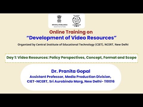 Day 1: Video Resources: Policy Perspectives, Concept, Format and Scope |