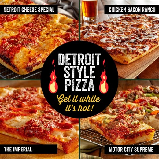 7 comments | Get it while it’s hot! Try one of our 5 incredible Detroit Style Pizza varieties or create your own! Menu varies by location, find an UNO near you. https://bit.ly/3GcVKVX | Uno Pizzeria & Grill | Facebook