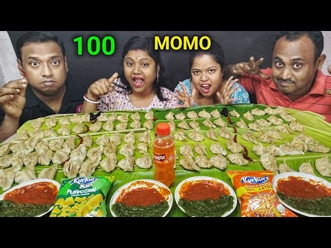100 CHICKEN MOMOS EATING CHALLENGE // BENGALI FOOD CHALLENGE // food family & more