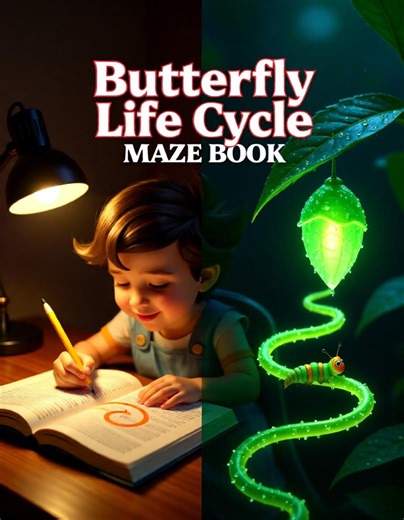 Butterfly Life Cycle Maze Book: Digital Flipbook Ages 6-11 Instant Download - Etsy